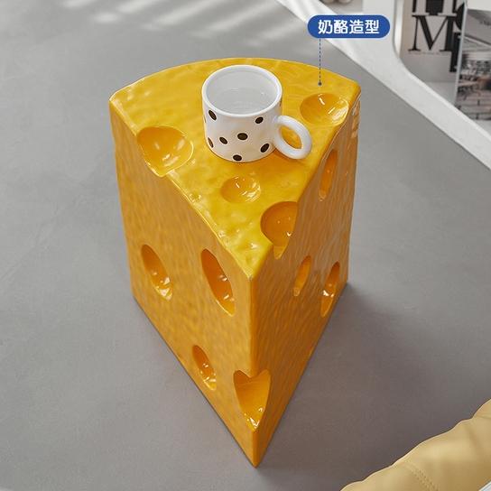 兒童房ins起司桌 乳酪邊幾矮凳韓式咖啡廳咖啡桌 卡通食物矮凳 漢堡矮凳 玉米矮凳甜筒冰淇淋小茶几 芝士蛋糕小桌床邊櫃角-細節圖4