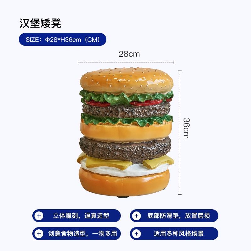 兒童房ins起司桌 乳酪邊幾矮凳韓式咖啡廳咖啡桌 卡通食物矮凳 漢堡矮凳 玉米矮凳甜筒冰淇淋小茶几 芝士蛋糕小桌床邊櫃角-細節圖9