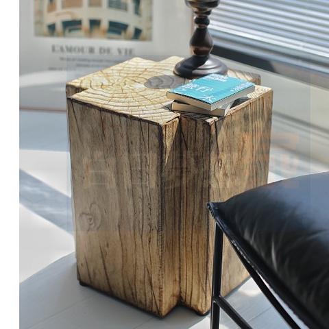 仿木纹防水椅凳板凳 小椅凳 茶几泡茶桌边桌小方桌户外花架換鞋凳 小板凳小凳子年轮十字造型边几角几小圓凳玄關凳子矮凳-細節圖2