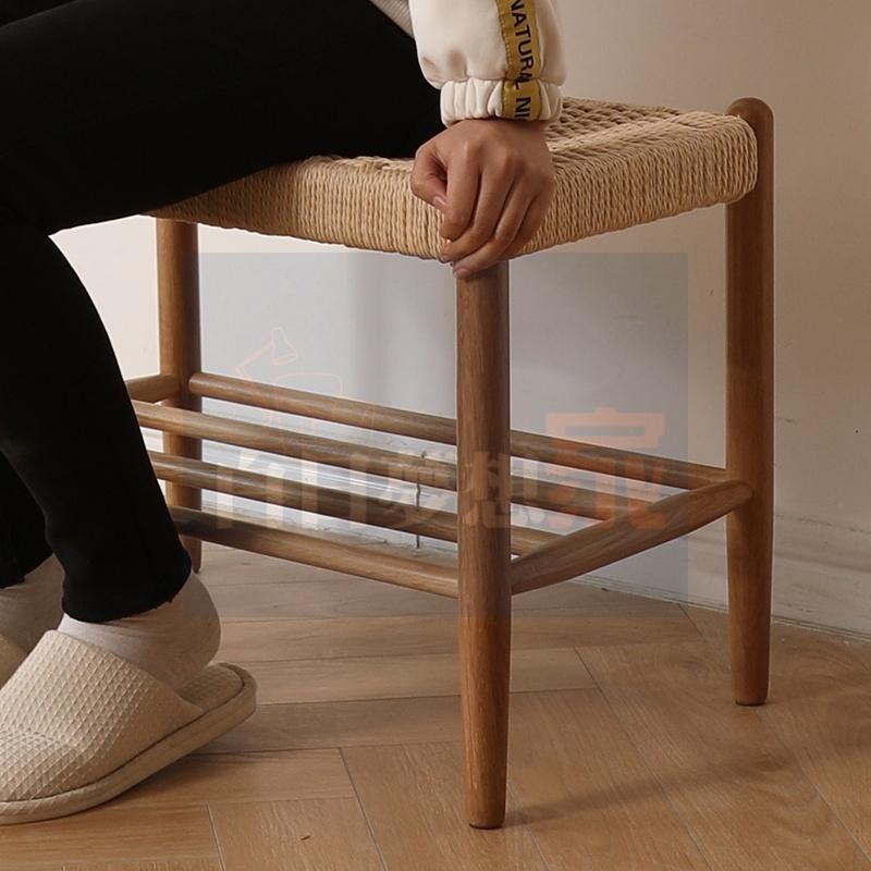 挑戰全網最低🎉穿鞋椅 鞋櫃 穿鞋椅 鞋架 玄關櫃 穿鞋凳  櫻桃木白日夢想家具店 繩編 床尾凳 玄關凳-細節圖7