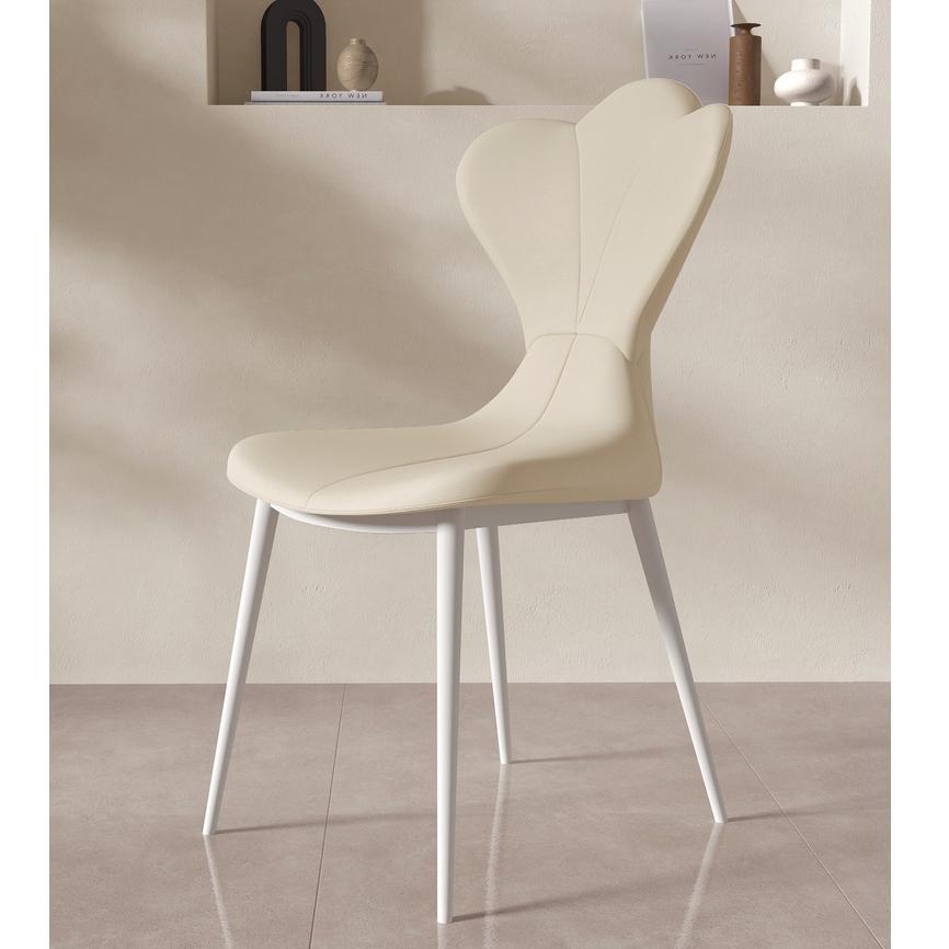 北歐輕奢餐椅 加厚坐墊 皇冠餐桌椅 椅子 全皮包裹北歐餐椅 腦椅皮革餐椅 接待椅北歐 靠背椅 化妝椅 餐廳軟包凳子-細節圖4