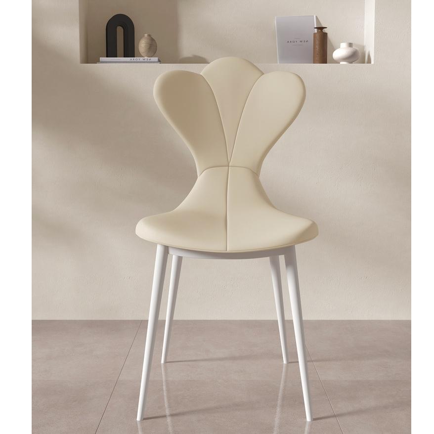 北歐輕奢餐椅 加厚坐墊 皇冠餐桌椅 椅子 全皮包裹北歐餐椅 腦椅皮革餐椅 接待椅北歐 靠背椅 化妝椅 餐廳軟包凳子-細節圖5