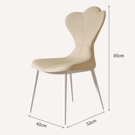 北歐輕奢餐椅 加厚坐墊 皇冠餐桌椅 椅子 全皮包裹北歐餐椅 腦椅皮革餐椅 接待椅北歐 靠背椅 化妝椅 餐廳軟包凳子-細節圖8