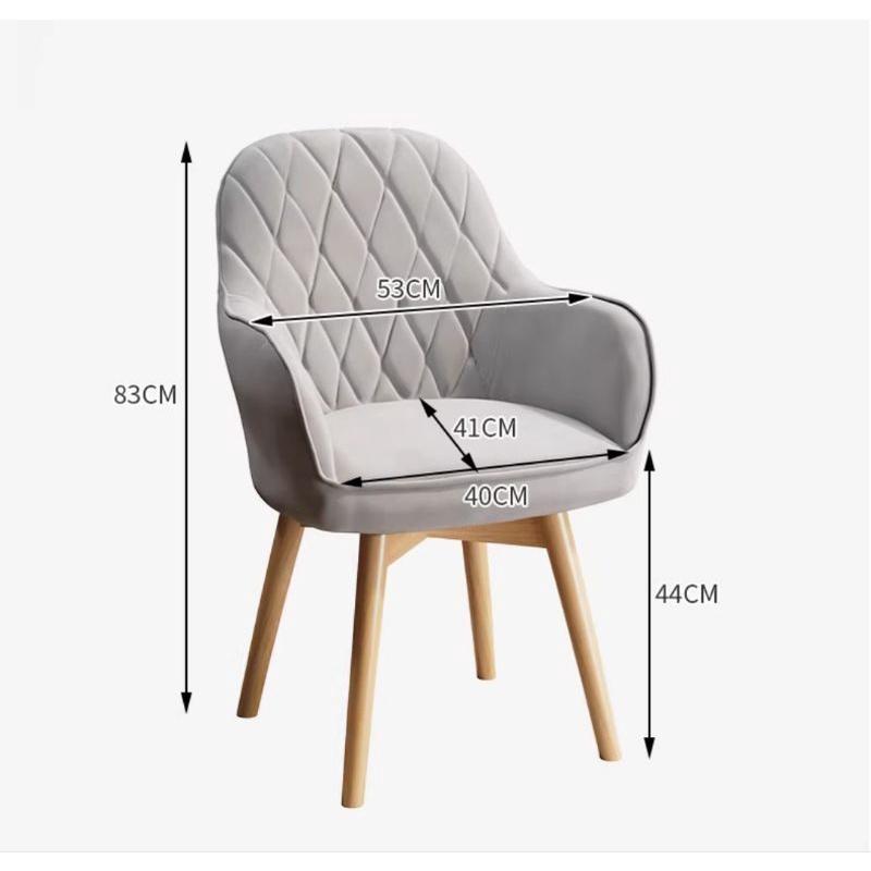 免運! 旋轉椅 化妝椅 絨面北歐椅子 餐椅 懶人沙發椅 電腦椅 休閒椅 書桌椅 網紅化妝椅 美甲奶茶店椅餐廳洽談椅-細節圖5