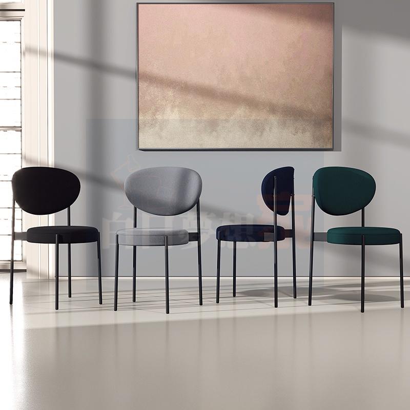 鐵腳餐椅 靠背椅 復古工業風咖啡廳椅子loft餐廳酒吧金屬鐵椅 沉穩皮革鐵黑腳餐椅 民宿家具店家-細節圖2