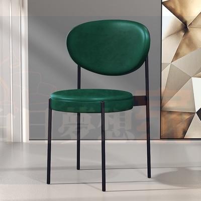 鐵腳餐椅 靠背椅 復古工業風咖啡廳椅子loft餐廳酒吧金屬鐵椅 沉穩皮革鐵黑腳餐椅 民宿家具店家-細節圖7