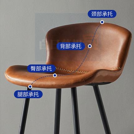 高腳椅吧凳 現代簡約酒吧椅 咖啡廳前檯椅 高腳吧台凳 靠背椅 酒吧椅 愛上在家小酌的夜晚-細節圖7