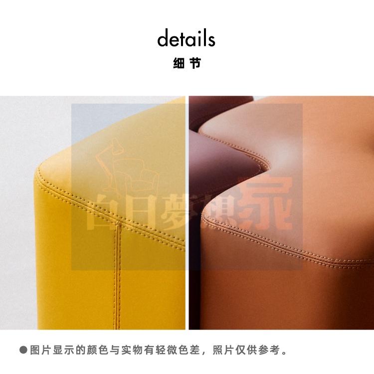 小凳子門口換鞋凳 穿鞋凳 客廳茶几矮凳 沙發腳凳 網紅板凳玄關單人皮椅凳 皮質矮凳矮凳 沙發矮凳沙發椅-方塊椅-細節圖8