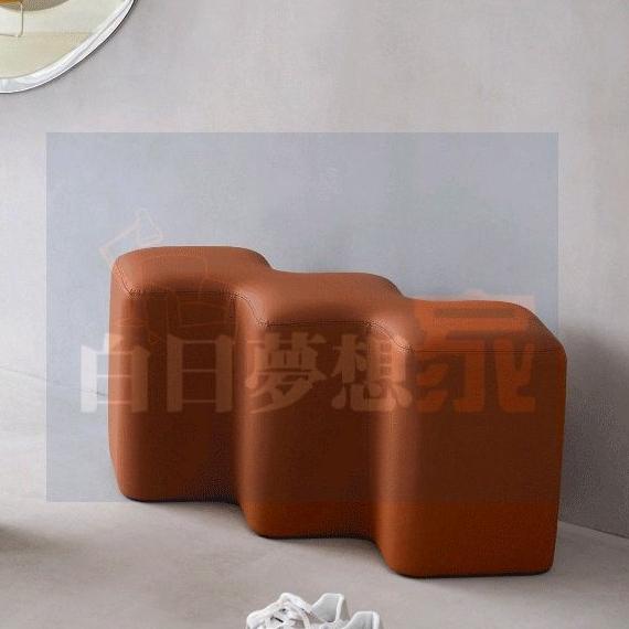 小凳子門口換鞋凳 穿鞋凳 客廳茶几矮凳 沙發腳凳 網紅板凳玄關單人皮椅凳 皮質矮凳矮凳 沙發矮凳沙發椅-方塊椅-細節圖9