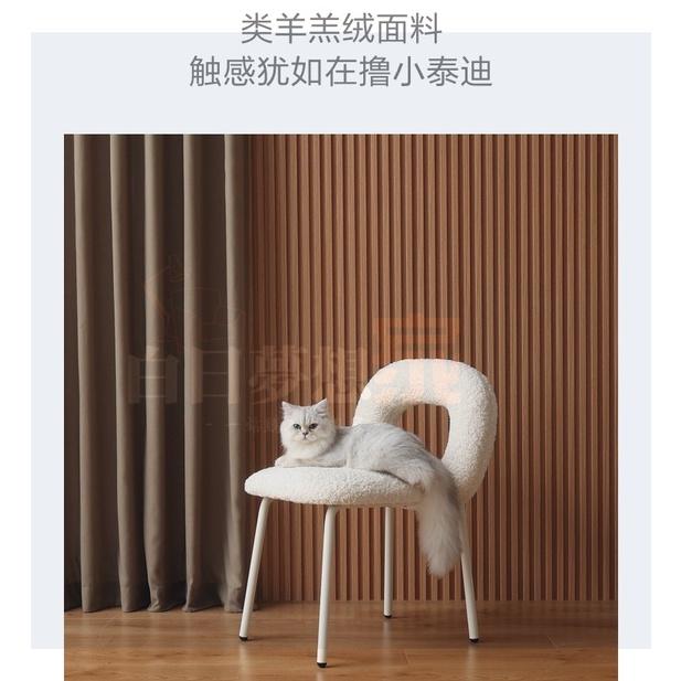 羊羔絨泰迪熊椅 - 網紅ins甜甜圈造型，民宿/咖啡廳/臥室皆宜，奶油風設計師款餐椅 ins博主推薦款-細節圖2