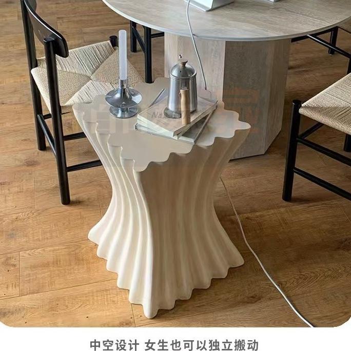 羅馬柱方形邊桌 復古做舊設計茶几 咖啡館/民宿/客廳雕塑感茶几 藝術民宿/設計師工作室/豪宅客廳-細節圖7