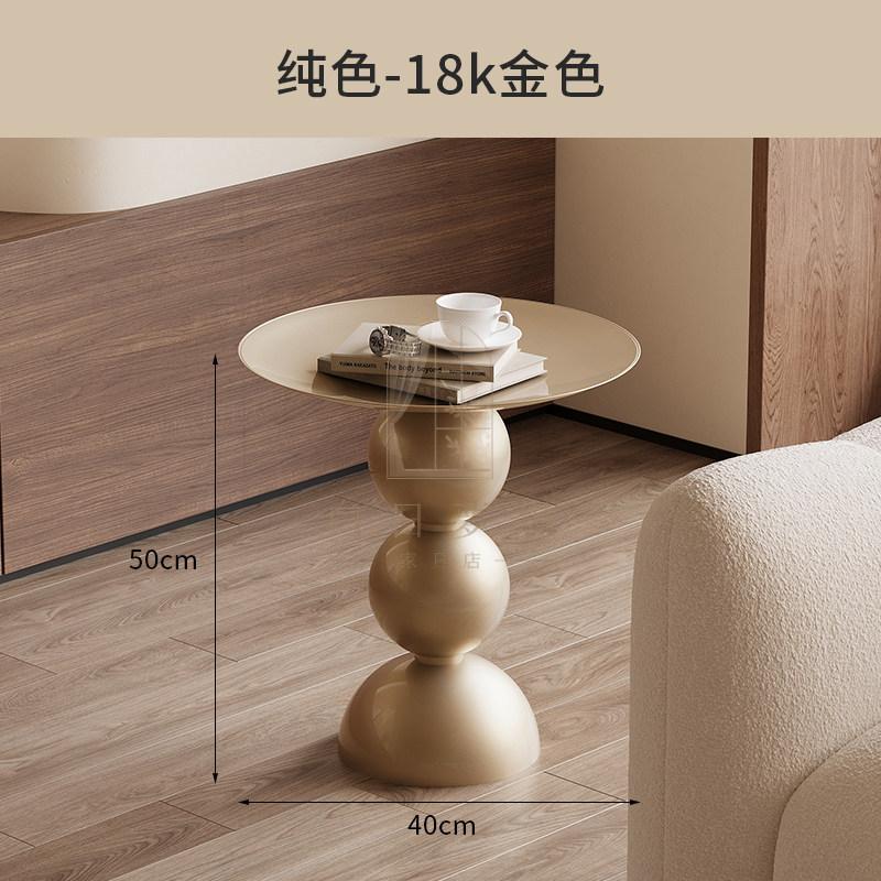 現代中古風茶几 啞光黑球體邊几 造型托盤小圓桌設計師款小茶几 圓形邊几 沙發邊桌 造型小桌子 托盤邊桌球體托盤几-細節圖7