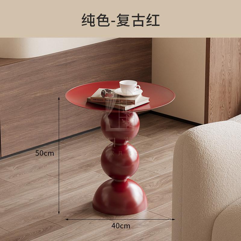 現代中古風茶几 啞光黑球體邊几 造型托盤小圓桌設計師款小茶几 圓形邊几 沙發邊桌 造型小桌子 托盤邊桌球體托盤几-細節圖8