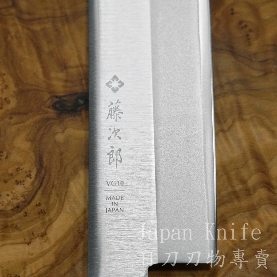 [國際直送]藤次郎F-315 BASIC 鈷合金DP三層夾鋼(3釘)VG10 薄刃 165mm-細節圖3