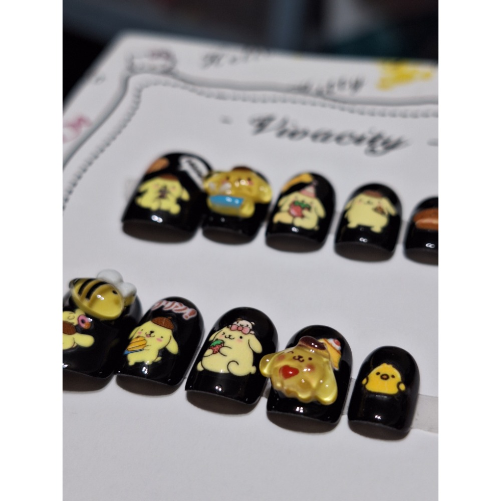 S碼/手工穿戴甲💐日常款，台灣現貨，可敲鍵盤⌨️能重複佩戴🌹送工具包-細節圖2