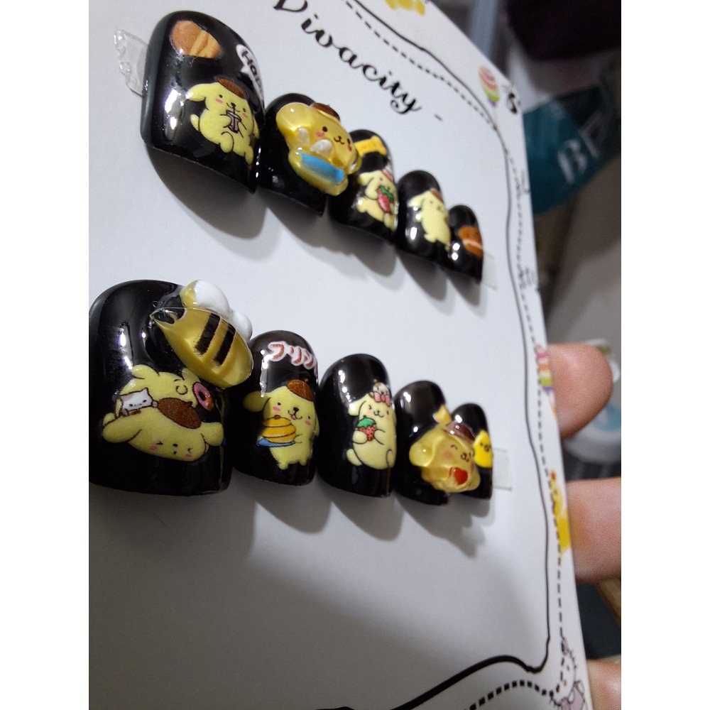 S碼/手工穿戴甲💐日常款，台灣現貨，可敲鍵盤⌨️能重複佩戴🌹送工具包-細節圖3