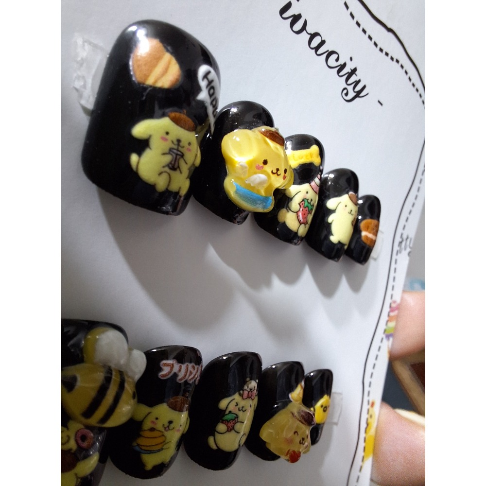 S碼/手工穿戴甲💐日常款，台灣現貨，可敲鍵盤⌨️能重複佩戴🌹送工具包-細節圖4