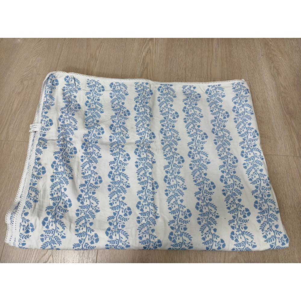 全新現貨 印度 雙面 單人 棉被 薄被 印度棉被 印度薄被 145×220cm 藍 印度製 送印度側背包-細節圖3