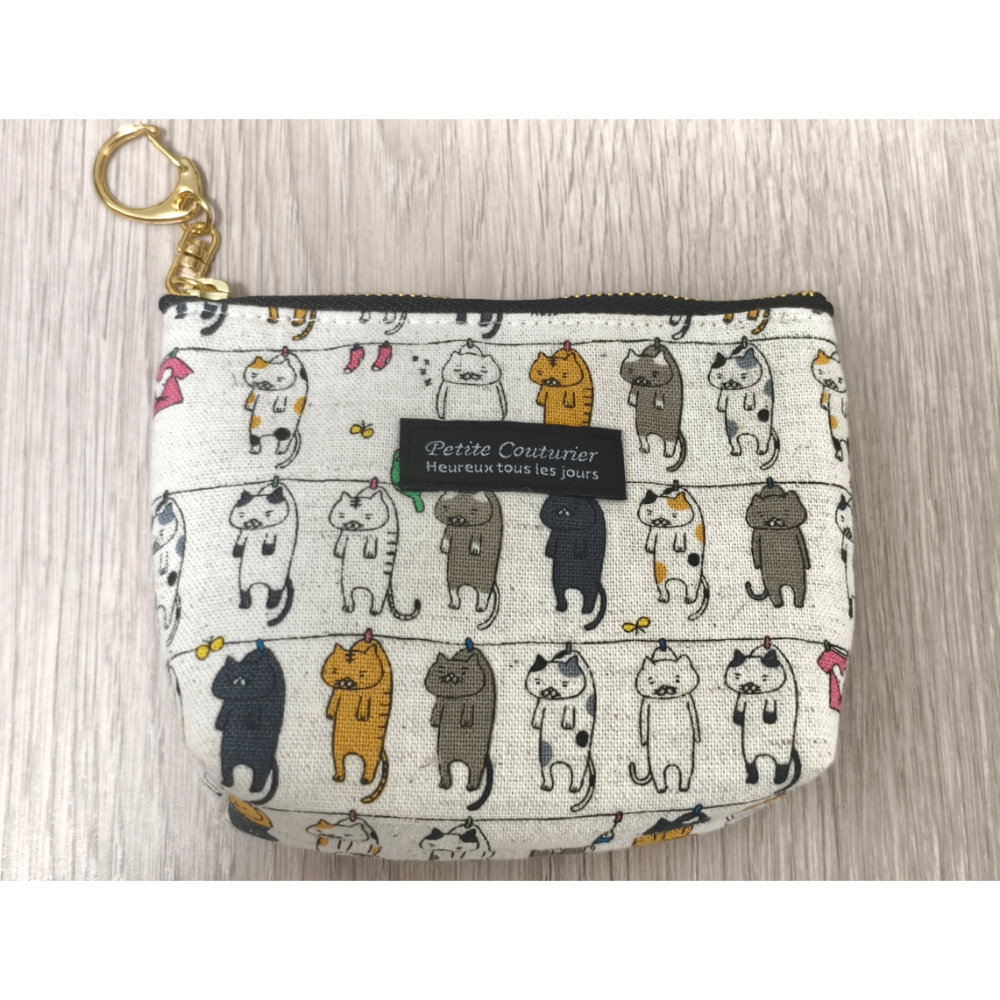 全新現貨 日本 大阪 大阪市集 職人 手作 零錢包 小物包 貓咪 日本製-細節圖2