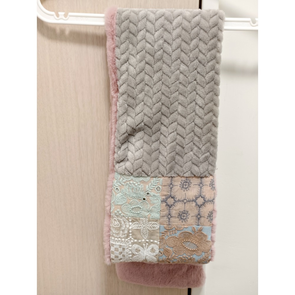 全新現貨 日本 京都 職人 手作 皆川明 皆川明圍巾 幸福花 微笑花 海葵 花磚 拼接圍巾 日本製-細節圖2