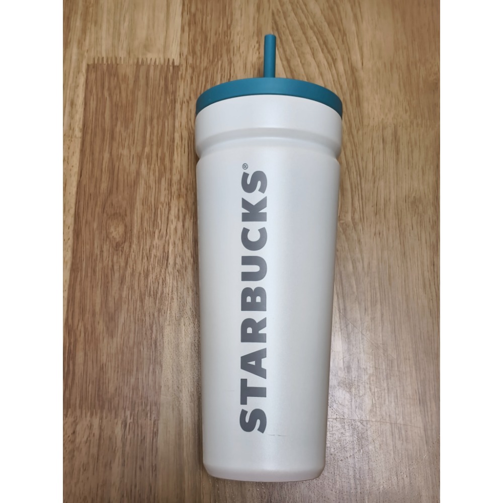 近全新現貨 星巴克 Starbucks 695ml 夏日不鏽鋼杯 冷水杯 隨行杯 不鏽鋼杯 只用過一次 有些許刮痕-細節圖2