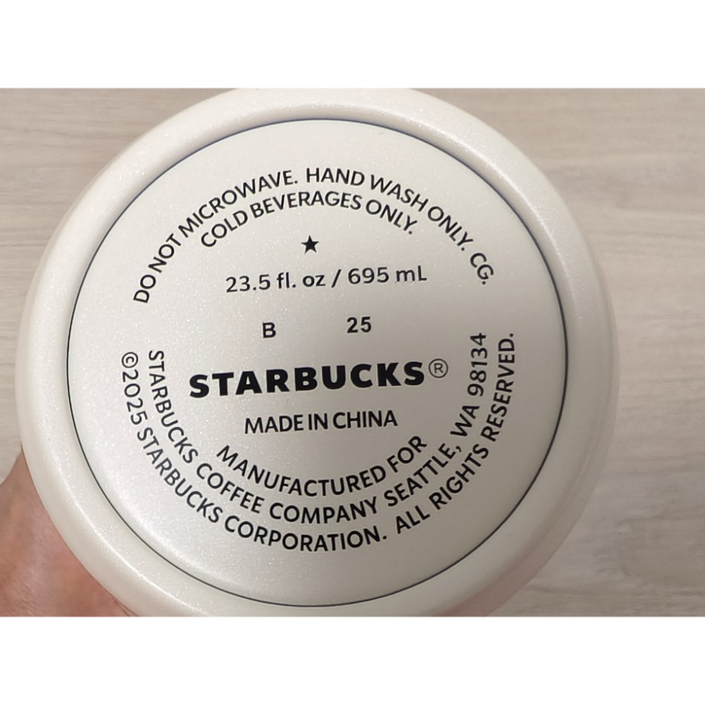 近全新現貨 星巴克 Starbucks 695ml 夏日不鏽鋼杯 冷水杯 隨行杯 不鏽鋼杯 只用過一次 有些許刮痕-細節圖4