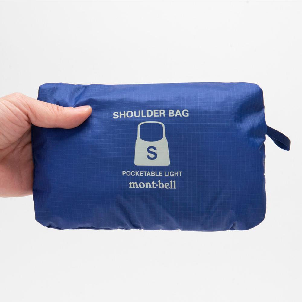 近全新現貨 少用 日本 Montbell LIGHT SHOULDER S 輕量尼龍側背包 海軍藍 #1123969-細節圖9