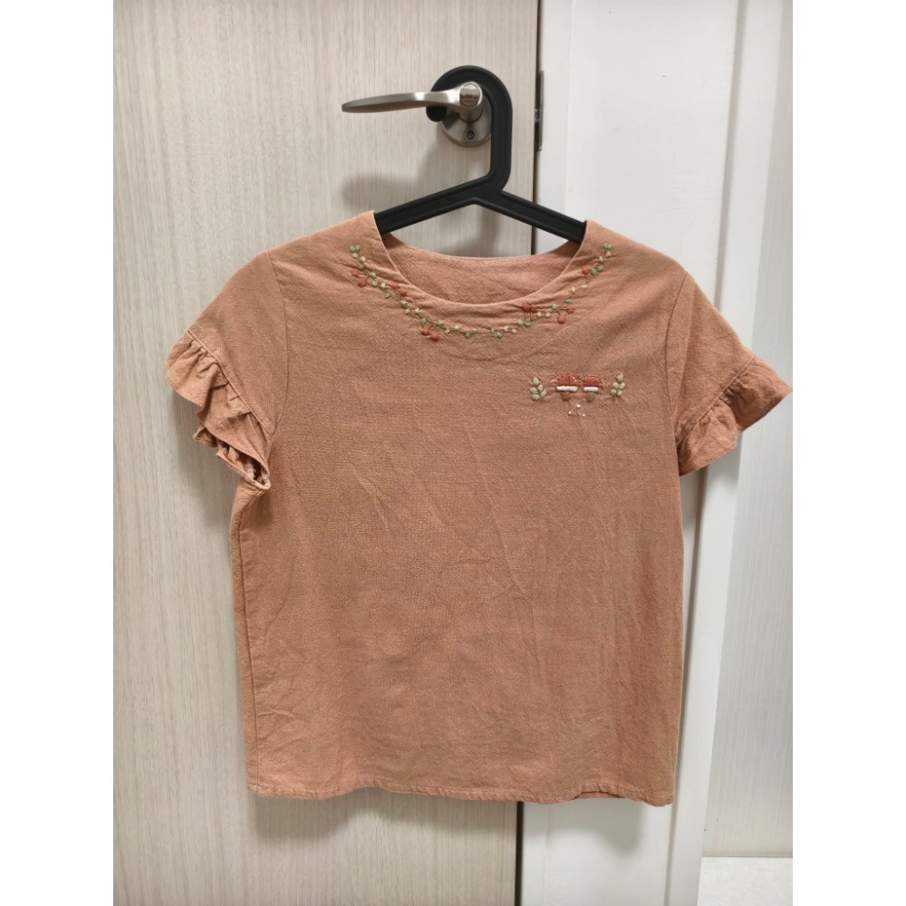 近全新現貨 泰國 泰國清邁 清邁市集 草泥馬家 刺繡 短袖 七分袖 只穿過一次 泰國製-規格圖3