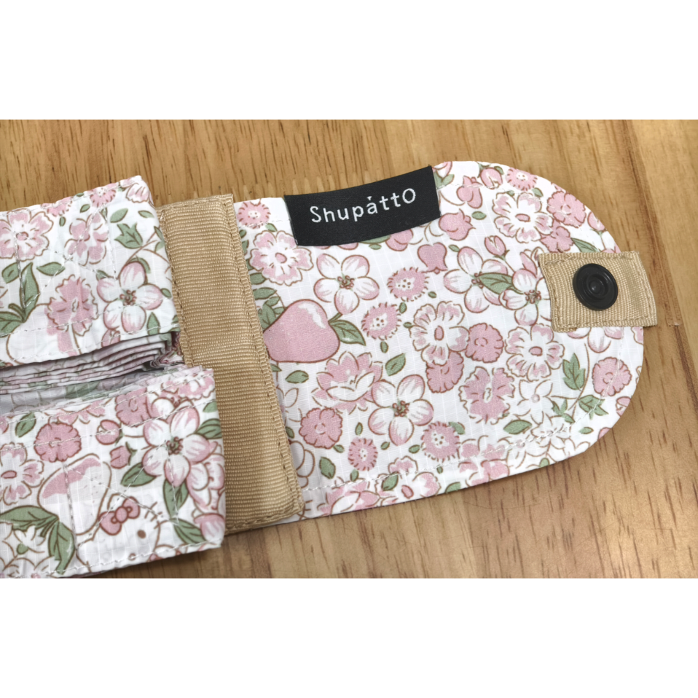 近全新現貨 日本 Shupatto 秒手包 摺疊包 M 收納袋 Sanrio 三麗鷗 kitty 只用過一次-細節圖5