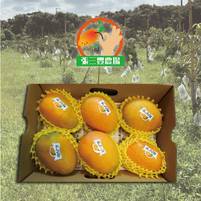 【張三豐農場】 鳳香芒果 夏雪芒果 芒果 禮盒2.5KG，4-7粒裝 常溫運送