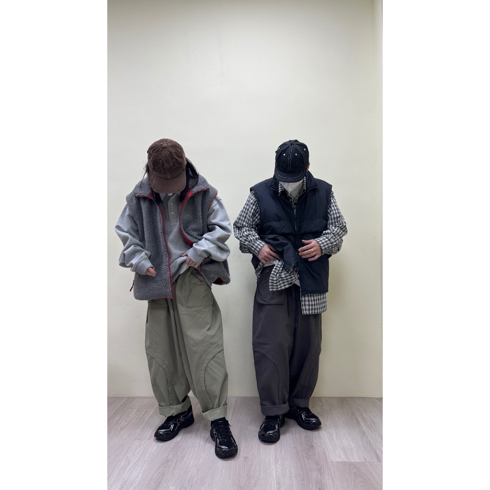拼接立體口袋錐形褲-細節圖3