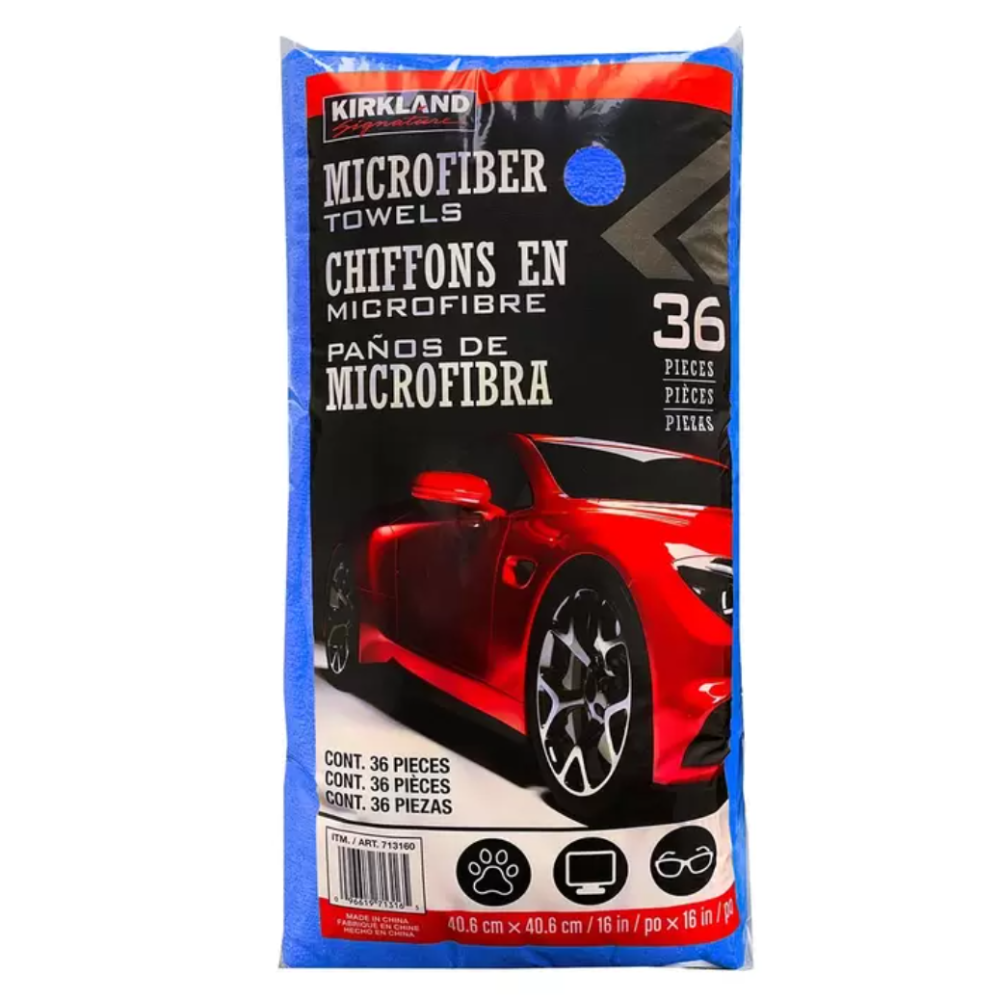 科克蘭 超細纖維擦拭布 36入(黃/藍)⚠️單筆最多2包-規格圖2