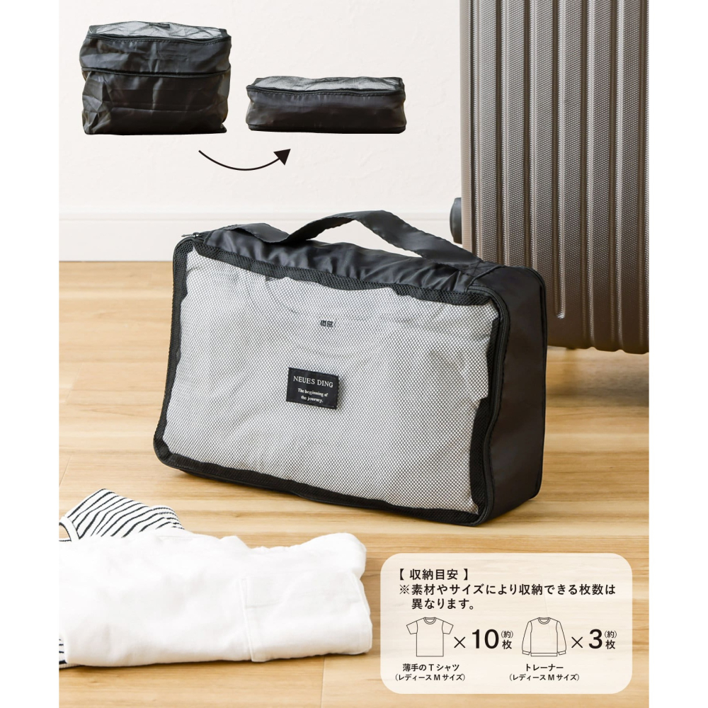 ⭐️現貨⭐️日本 3COINS 衣物壓縮收納袋(M／S)⭐️-細節圖4