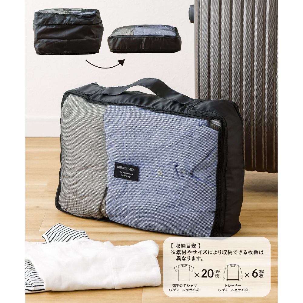 ⭐️現貨⭐️日本 3COINS 衣物壓縮收納袋(M／S)⭐️-規格圖4