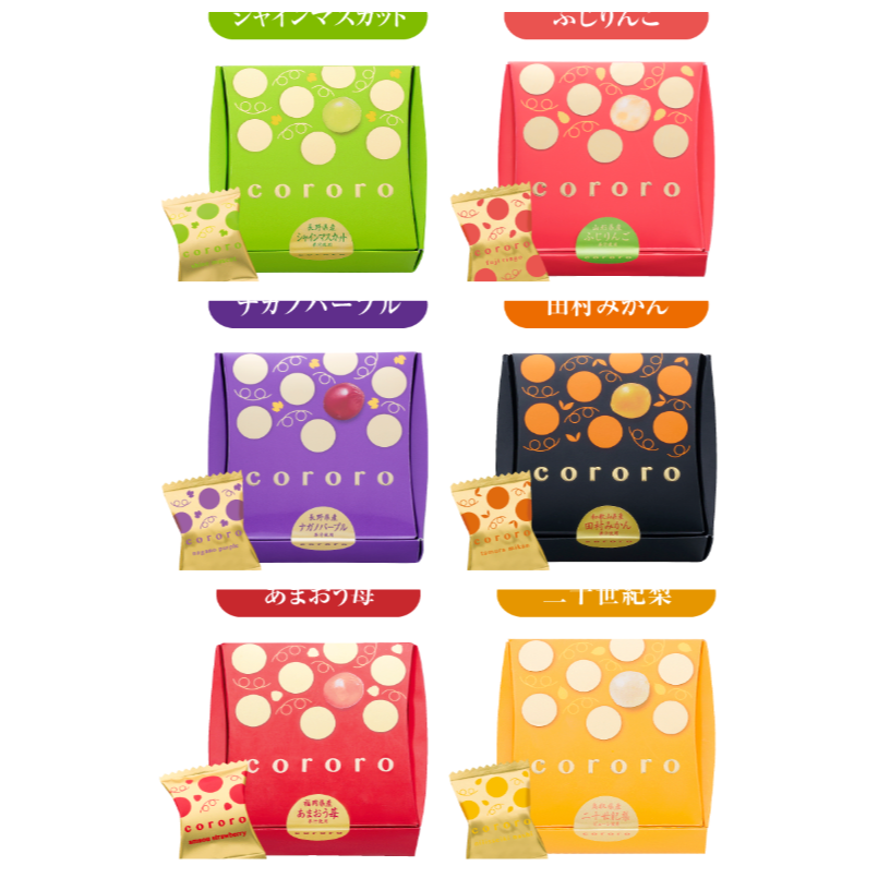 ⭐️預購2/3寄出⭐️大阪阪急梅田限定 CORORO軟糖 高級版 巨峰葡萄｜麝香葡萄｜草莓｜蘋果｜橘子｜綜合⭐️-細節圖2
