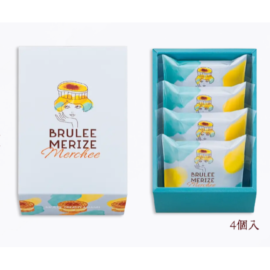 大阪限定-焦糖奶油酥風法式烤布蕾派4入