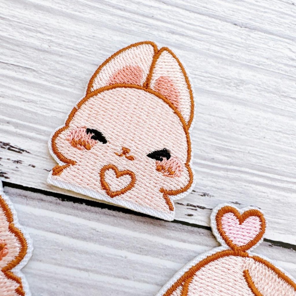 【皮卡布】M1 小兔子免熨燙 布貼  布章 臂章燙 刺繡燙布貼 徽章 刺繡布貼 熨燙貼 熨燙布貼 Patch 魔鬼氈布章-細節圖5