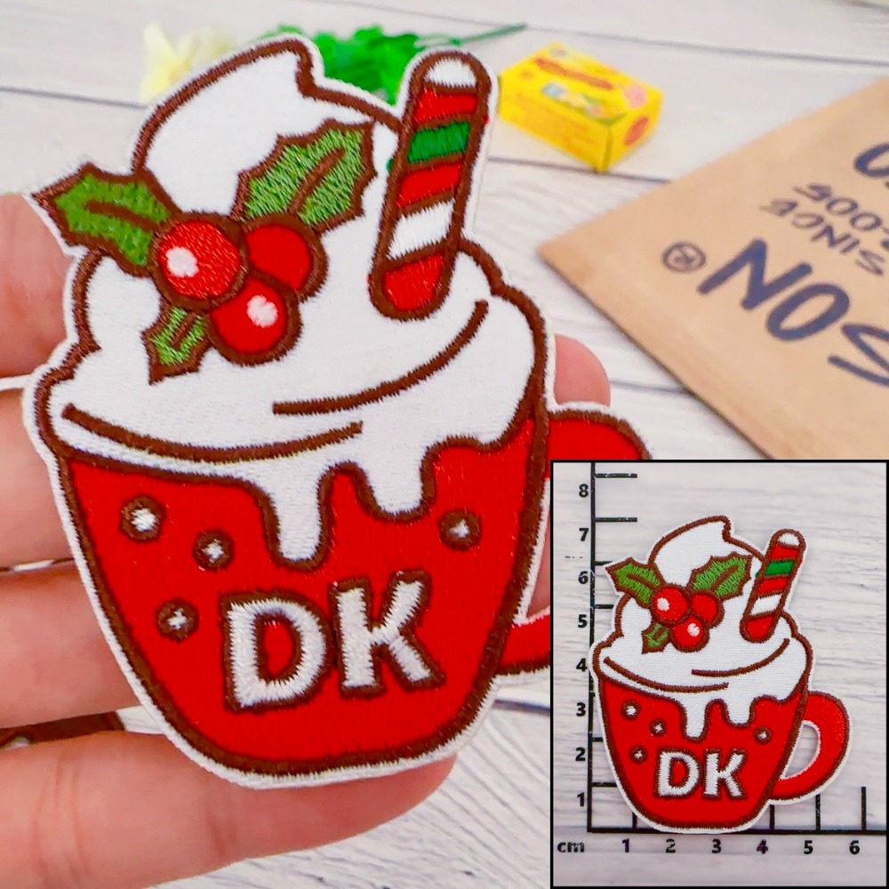 【皮卡布】X2手工diy聖誕樹聖誕襪 聖誕老人 薑餅人 布貼 臂章 布標 刺繡燙布貼 徽章 刺繡布貼 布貼紙 熨燙布貼-規格圖9