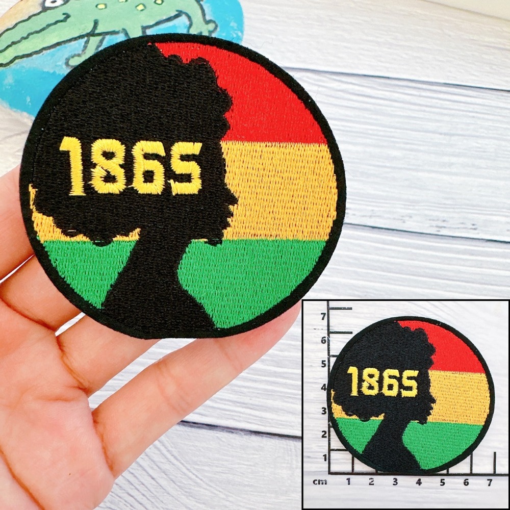 【皮卡布】i5 黑人解放 布貼  布章 臂章燙 刺繡燙布貼 徽章 刺繡布貼 熨燙貼 熨燙布貼 Patch 魔鬼氈布章-規格圖6