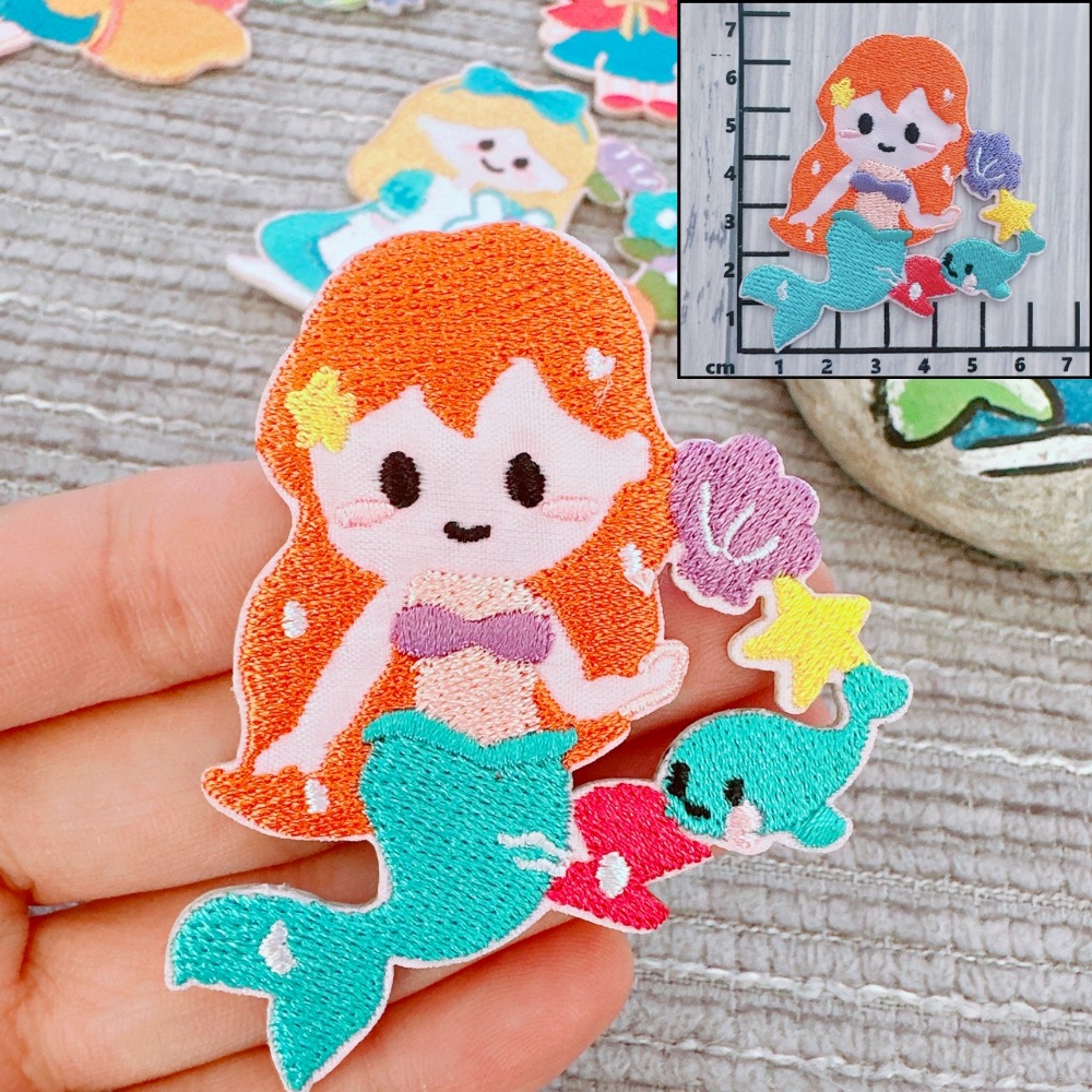 【皮卡布】免熨燙 A13 刺繡布貼紙 公主 布貼紙  布貼 手帳貼紙 刺繡布貼 貼紙 自黏布貼 刺繡裝飾貼 patch-規格圖6