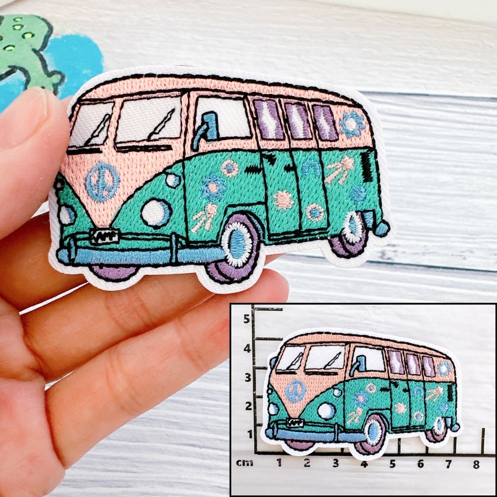 【皮卡布】U1 吉普車 T4 布貼  布章 臂章燙 刺繡燙布貼 徽章 刺繡布貼 熨燙貼 熨燙布貼 Patch 魔鬼氈布章-規格圖5