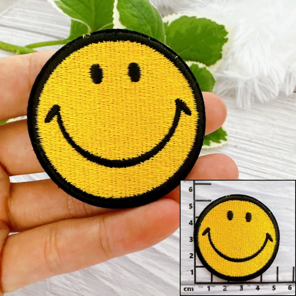 【皮卡布】免熨燙 A14 小惡魔 星星  SMILE  貼紙 徽章 手帳貼紙 刺繡布貼 自黏布貼 刺繡裝飾貼 patch-規格圖3