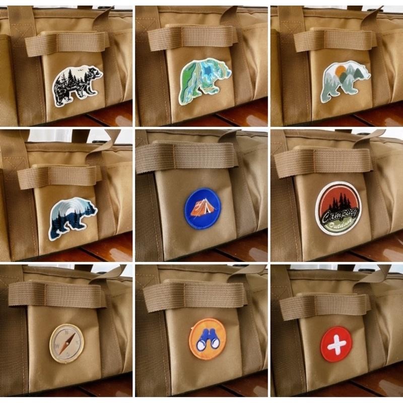 【皮卡布】J1 露營 野營 繩結 童軍 營火 望眼鏡 臂章 刺繡燙布貼 徽章 刺繡布貼 熨燙貼 帳篷 紅十字 魔鬼氈布章-細節圖8