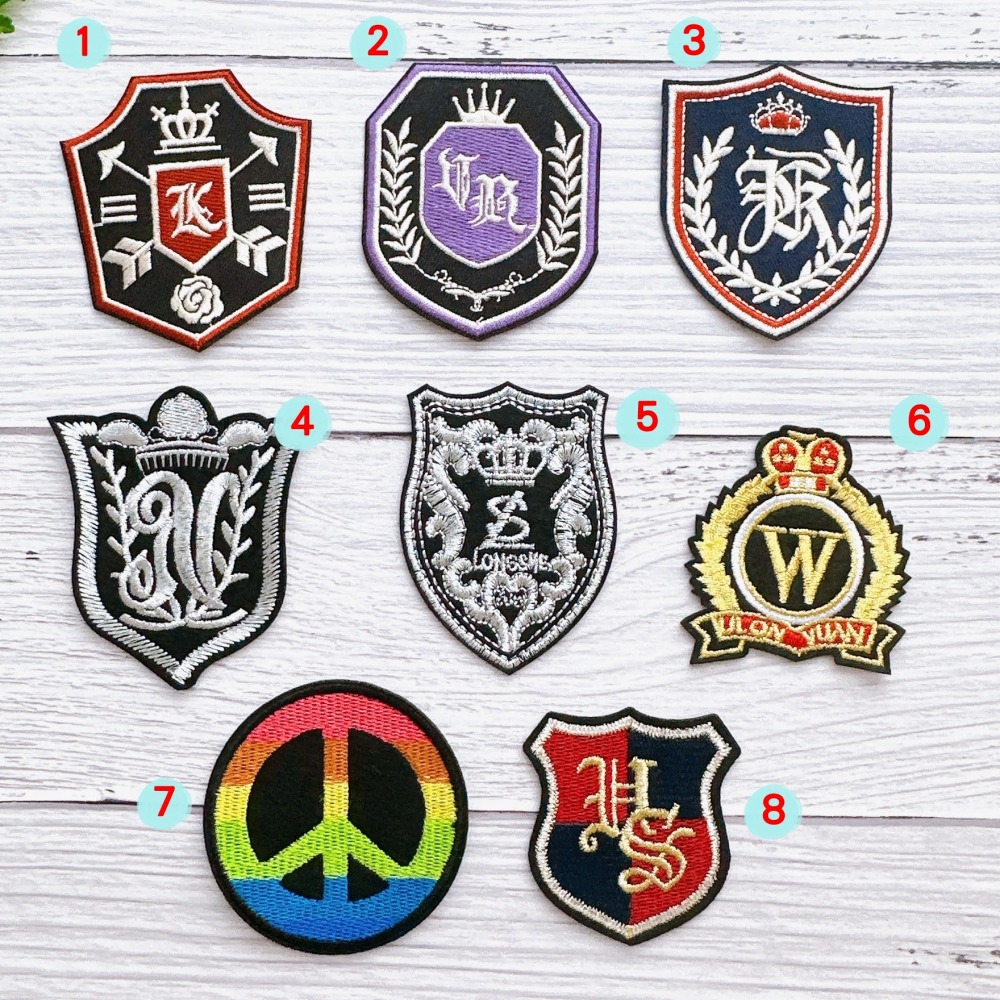 【皮卡布】 P16 校徽 制服徽章 jk徽章 布貼 刺繡燙布貼 徽章 刺繡布貼 和平標誌 熨燙貼 魔鬼氈布章 Patch-細節圖6