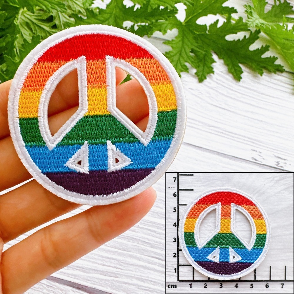 【皮卡布】T7 氣球 火箭 和平標誌 補夢網 麻葉徽章  布章 臂章 刺繡燙布貼 刺繡布貼 熨燙貼 熨燙布貼 Patch-規格圖5