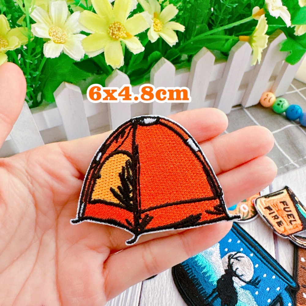 【皮卡布】J2 露營 帳篷 馬克杯 刀子 墨鏡 魔鬼氈布章 布貼 徽章  臂章燙 刺繡燙布貼  刺繡布貼 熨燙貼 魔鬼氈-規格圖9