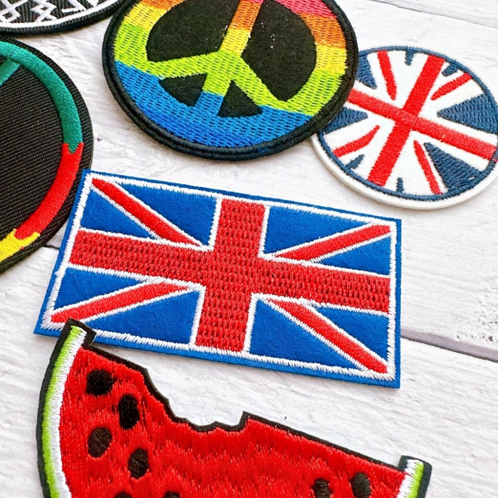 【皮卡布】P13 G6 和平標誌 英國國旗 徽章 布章 刺繡燙布貼  刺繡布貼 熨燙貼 熨燙布貼 魔鬼氈布章 Patch-細節圖5