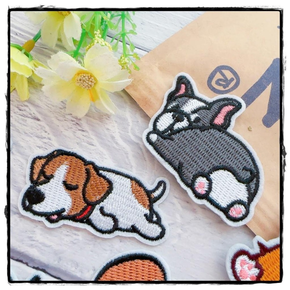 【皮卡布】U3小狗 狗狗 柴犬徽章 布貼 布章 臂章燙 刺繡燙布貼 刺繡布貼 補丁 熨燙貼 熨燙布貼 Patch-細節圖5