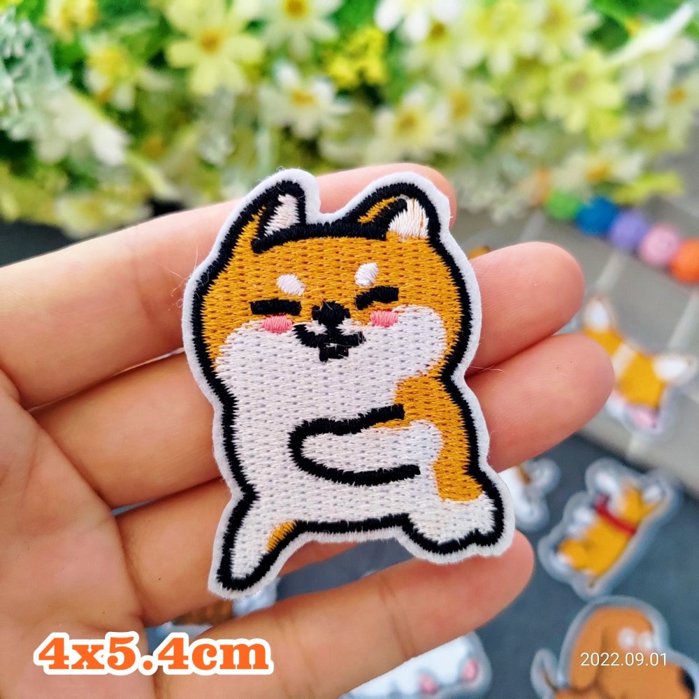 【皮卡布】U3小狗 狗狗 柴犬徽章 布貼 布章 臂章燙 刺繡燙布貼 刺繡布貼 補丁 熨燙貼 熨燙布貼 Patch-規格圖9