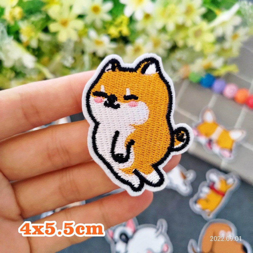 【皮卡布】U3小狗 狗狗 柴犬徽章 布貼 布章 臂章燙 刺繡燙布貼 刺繡布貼 補丁 熨燙貼 熨燙布貼 Patch-規格圖9